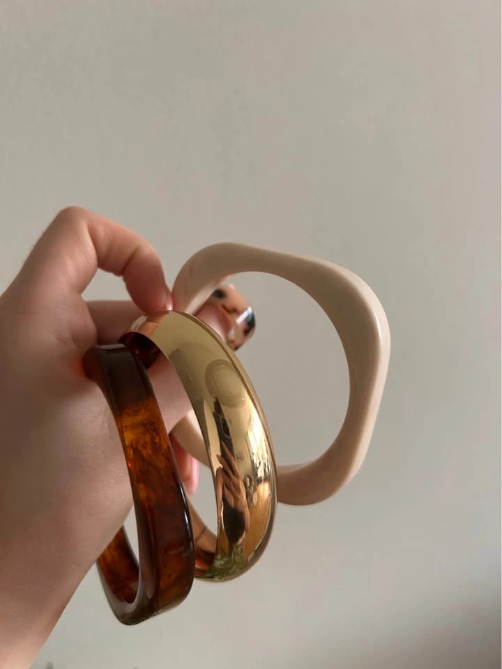 Bangle set 3 bracelets + one ring - photo 3