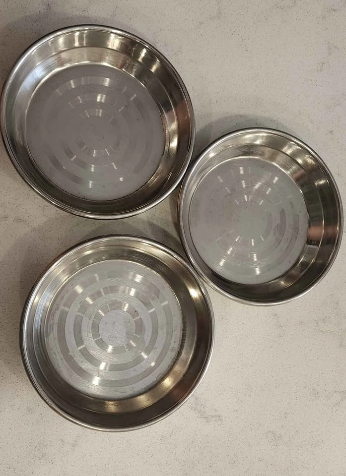 Stainless Steel Food Cover Plates / Small Serving Plates – Set o - photo 3