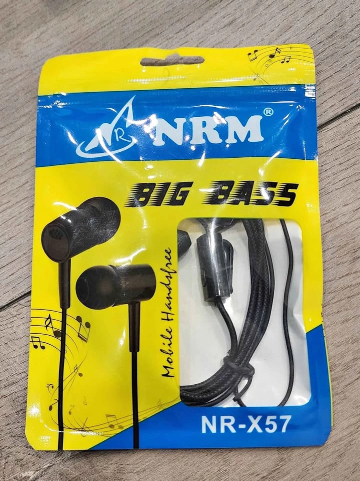 NRM Big Bass Wired Earphones / Handsfree – New