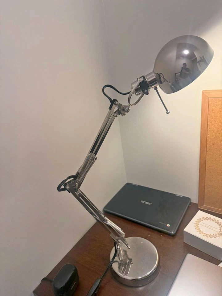 IKEA FORSÅ Adjustable Work Lamp – Chrome Desk Lamp