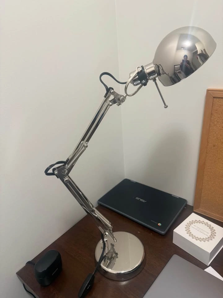 IKEA FORSÅ Adjustable Work Lamp – Chrome Desk Lamp - photo 3