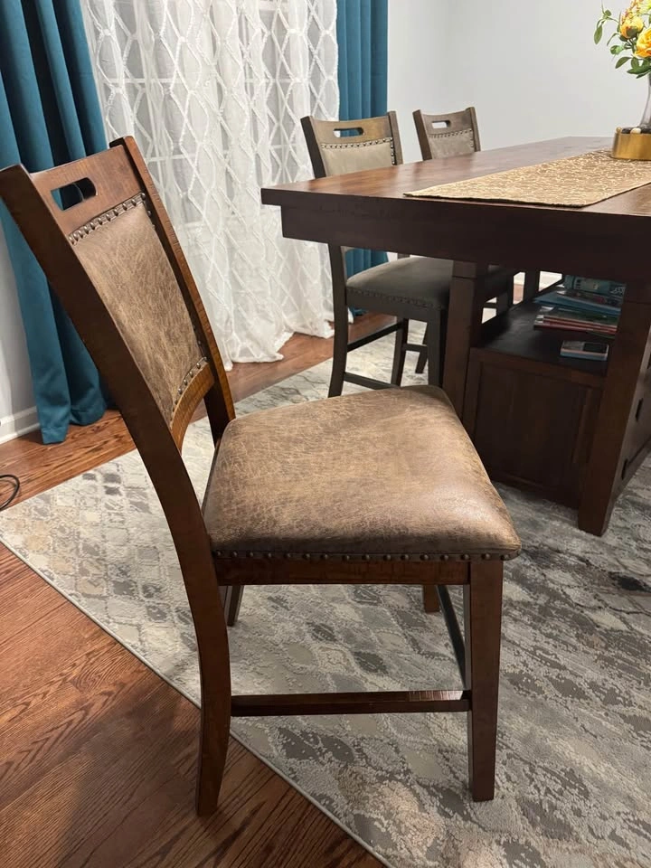 Counter height Dining table set with storage & 6 chairs - photo 5