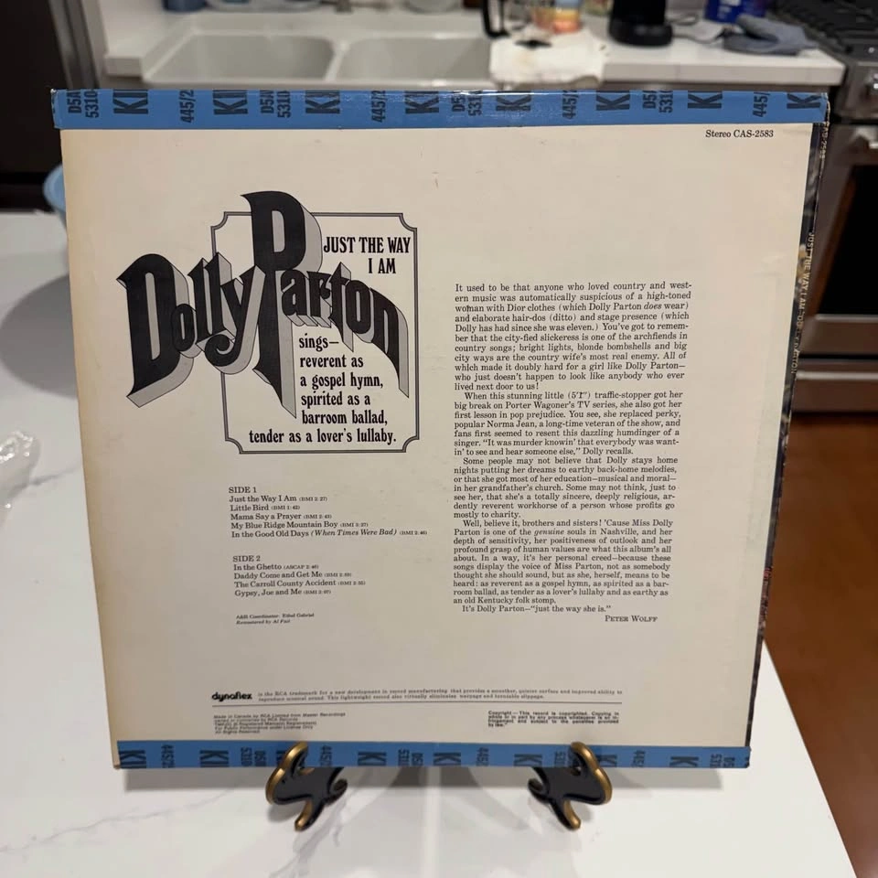 Dolly Parton Just The Way I Am Vinyl Record LP - photo 2