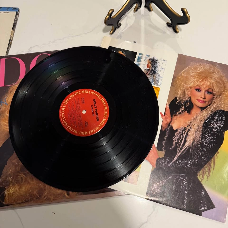 Dolly Parton Rainbow Album Vinyl Record VG+ - photo 3