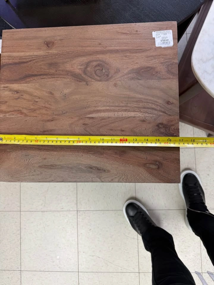 Modern wooden side table with drawer - photo 4