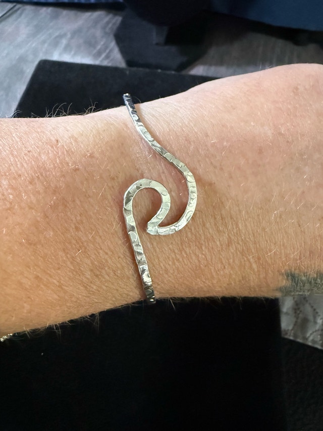 925 Hand Hammered Cuff Bracelet - photo 3