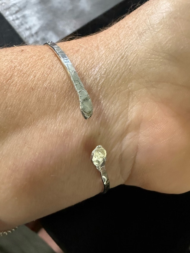 925 Hand Hammered Cuff Bracelet - photo 4