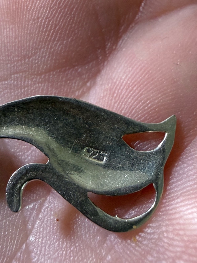 Sterling Silver 925 Siamese Cat Earrings - photo 5