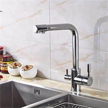 New Deck Mounted Kitchen Sink Tap Mixer Faucet