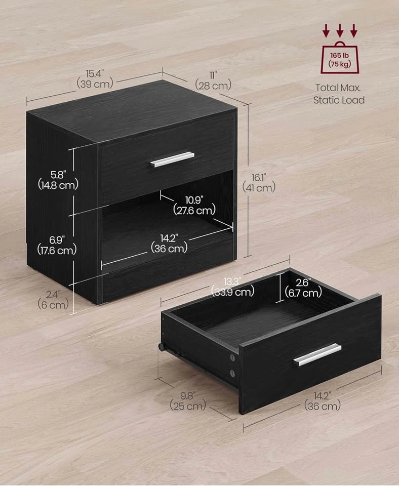 New Side Tables/End Tables/Nightstands, Set of 2 - photo 2