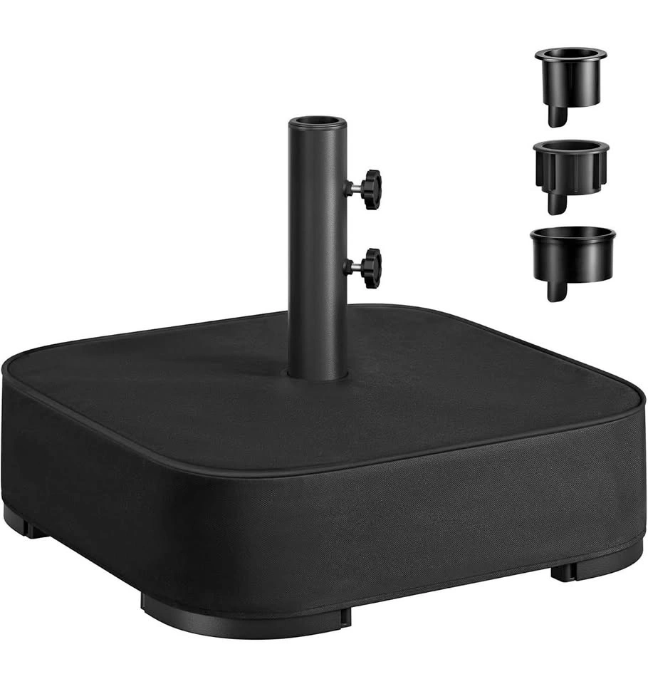 Heavy-Duty Square Patio Umbrella Base - Sand Fillable 88 lb