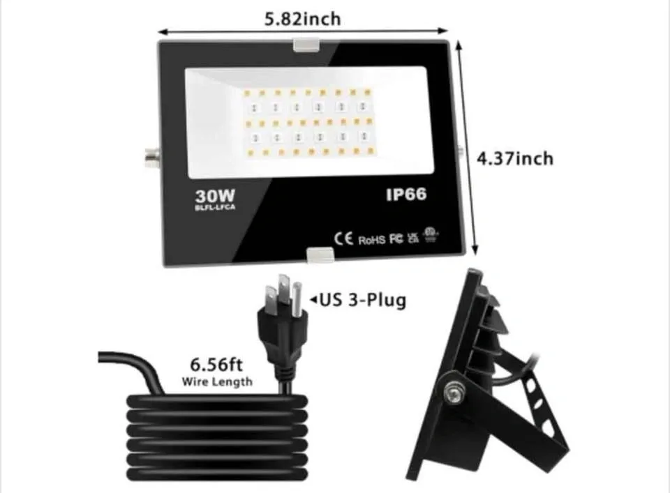 30W LED Flood Light Outdoor (300W Equivalent) - photo 2