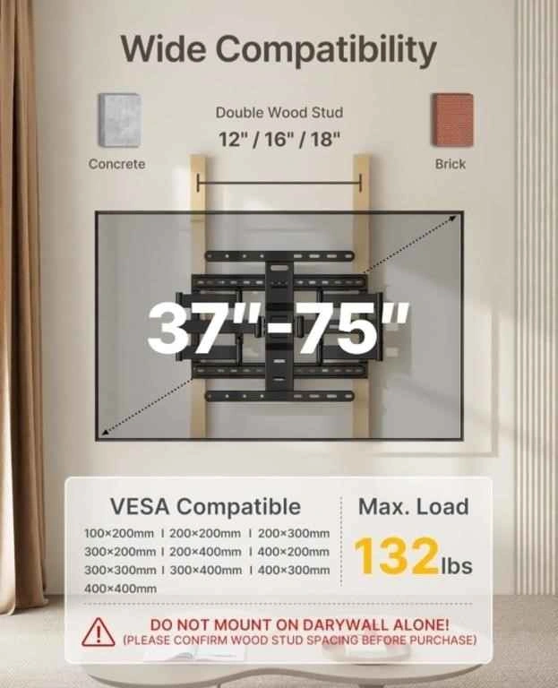 Ultra Slim TV Wall Mount for Most 37-75 inch TVs - photo 2