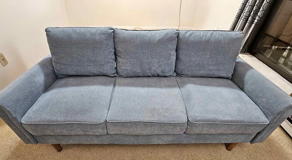 Sofa/Couch (3 Seater) + Throw Pillows & Blanket