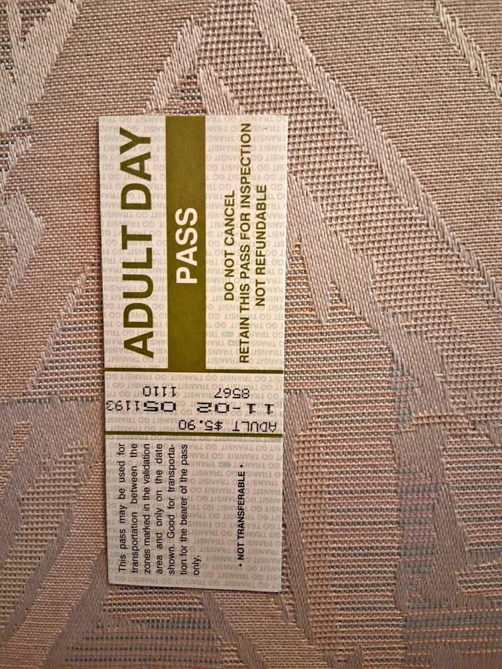 Vintage 1993 GO Transit Adult Day Pass - Toronto Memorabilia