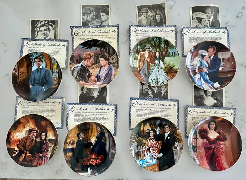 Gone With the Wind Collector Plates - Set of 8 W.S. George