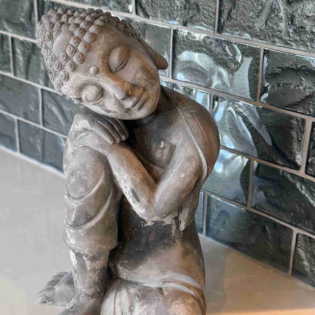 Stone-Grey Resting Buddha