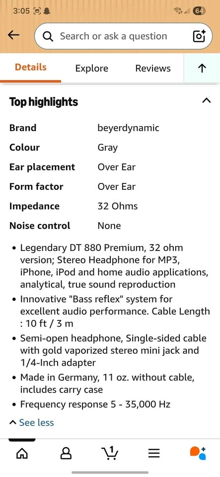 Beyerdynamic DT 880 Edition Headphones - photo 4