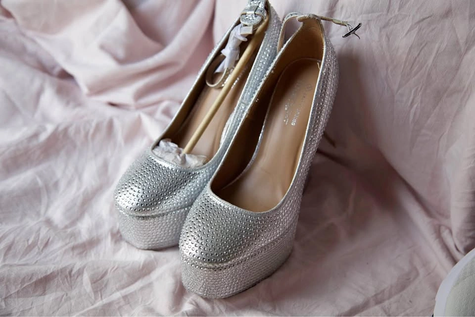 Rhinestone pumps size 8