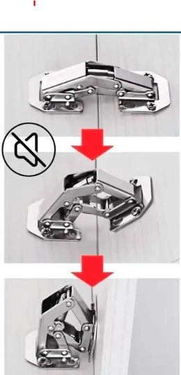 4" Soft Close Cabinet Hinges (4 Pack), No-Drill, Hydraulic - photo 4
