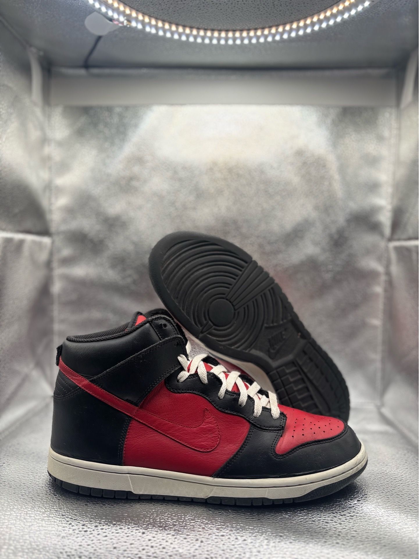 Nike Dunk High Black Red Vintage