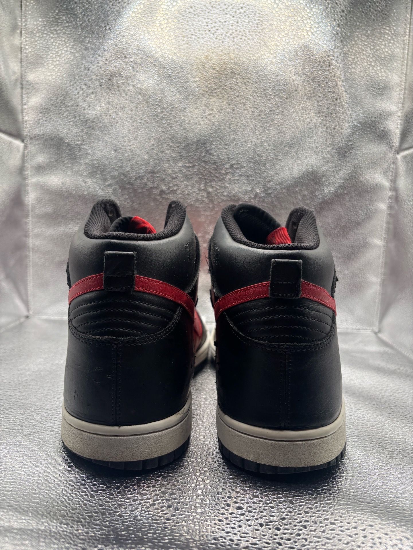 Nike Dunk High Black Red Vintage - photo 4