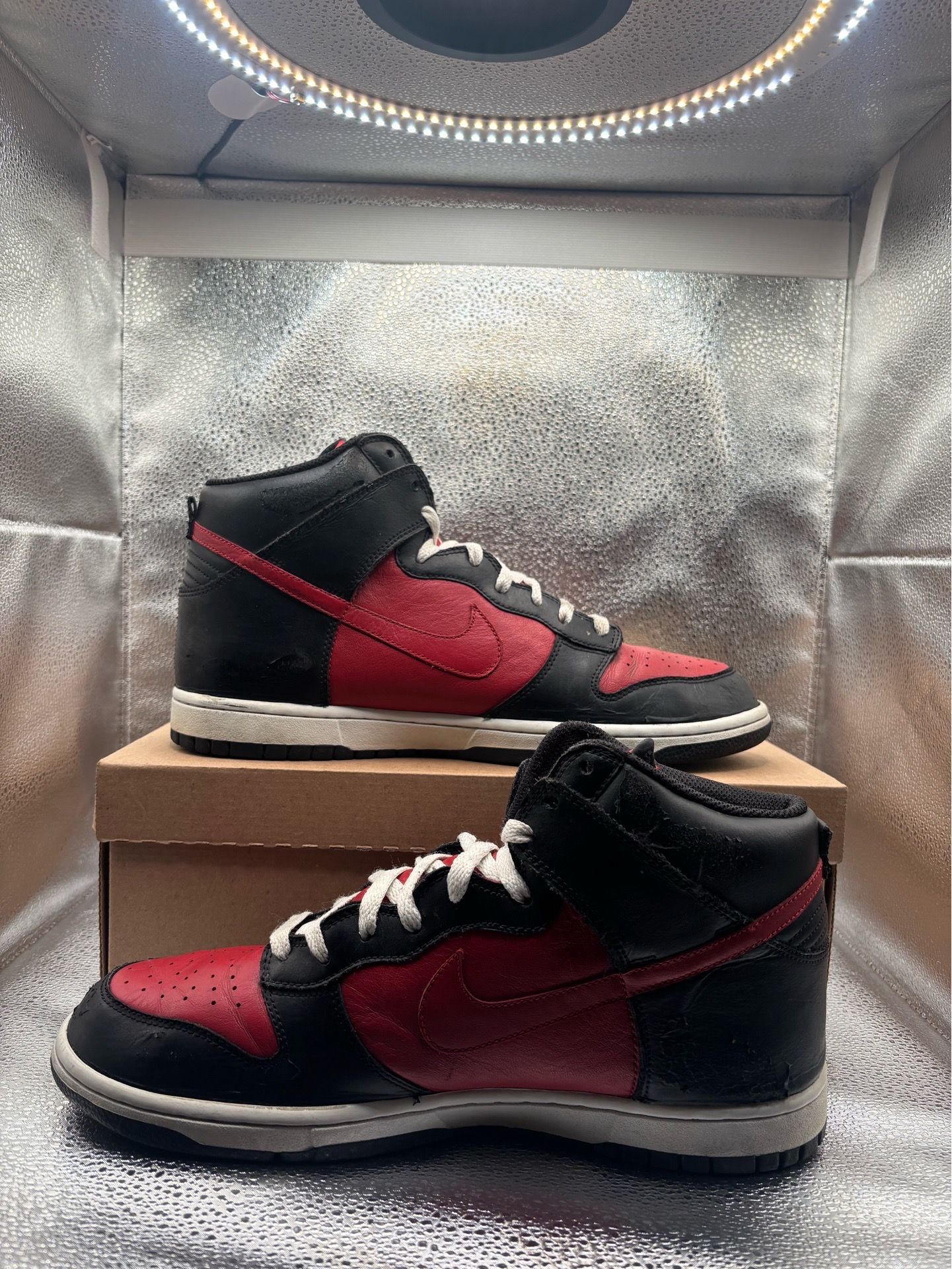 Nike Dunk High Black Red Vintage - photo 5