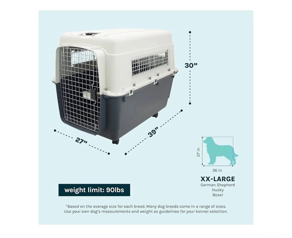 XXL Dog Plastic Kennel Travel Pet Carrier - photo 4