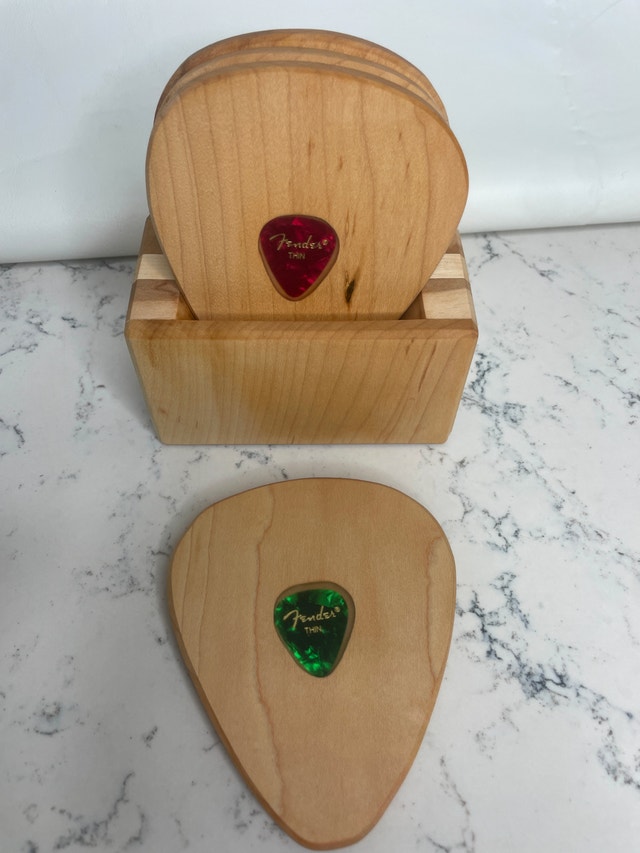 Guitar Pick Wooden Coasters (Set of 4) - photo 3