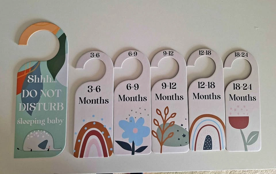 Baby closet dividers + Do not disturb door hanger