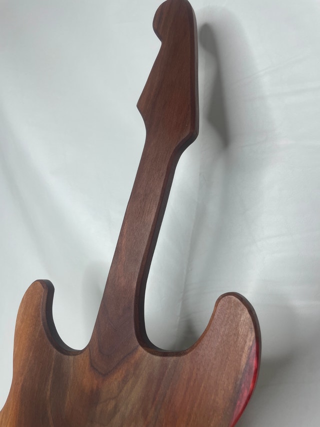 Guitar-erie Board (Fender Strat Charcuterie Board w/ Red Epoxy) - photo 2