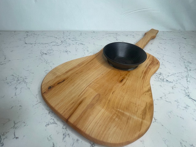 Acoustic Guitar Charcuterie Board w/ Dipping Bowl - photo 2
