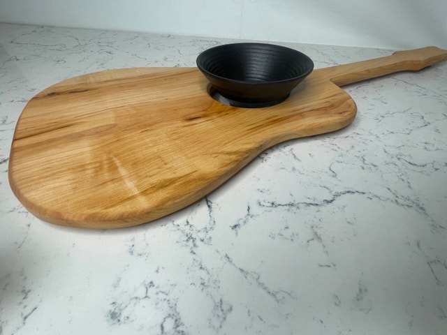 Acoustic Guitar Charcuterie Board w/ Dipping Bowl - photo 4
