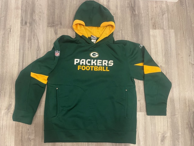 Men's Green Bay Packers NFL Reebok Hoodie Pullover (Large)