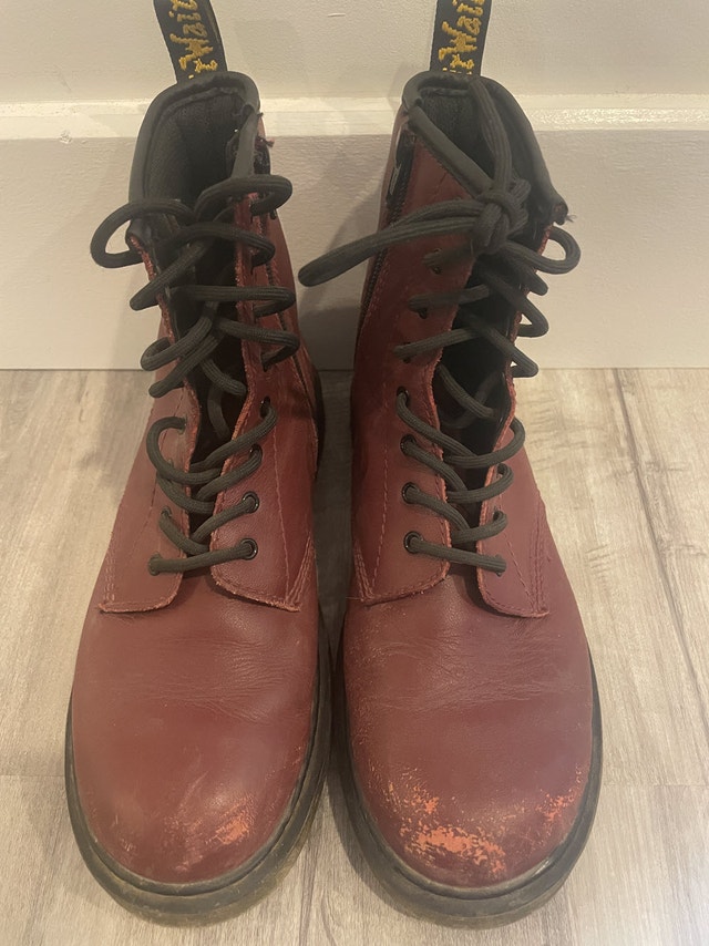 Doc Martens VTG Burgundy 1460 Lace & Zip Boots Unisex - photo 2