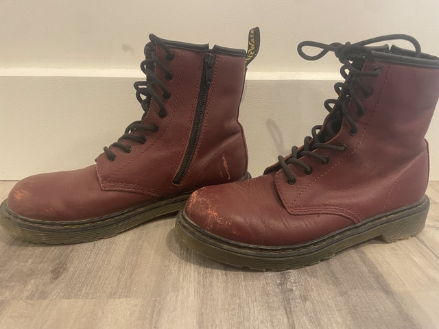 Doc Martens VTG Burgundy 1460 Lace & Zip Boots Unisex - photo 3