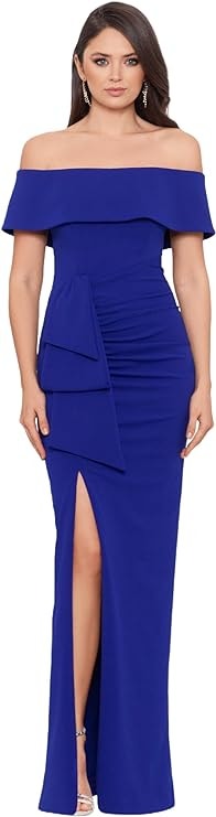 NWT Xscape Scuba Crepe Slit Dress (Sz 10p)