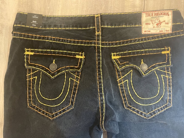 New Men's True Religion Rocco Super T Flap Jeans (42x32) - photo 5