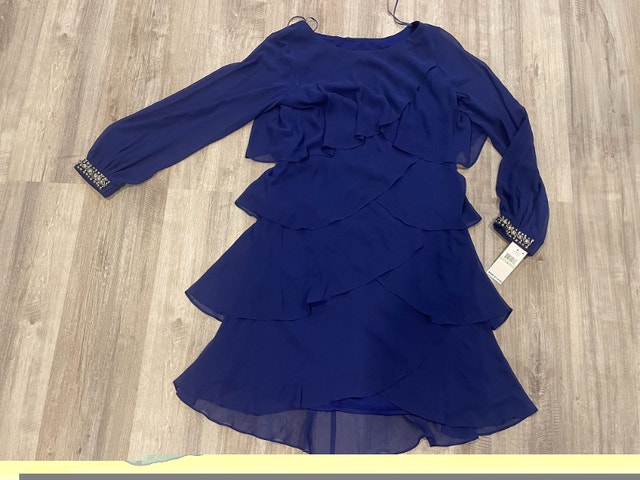 NWT SL Fashions Chiffon Cocktail Dress (Sz8) - photo 4