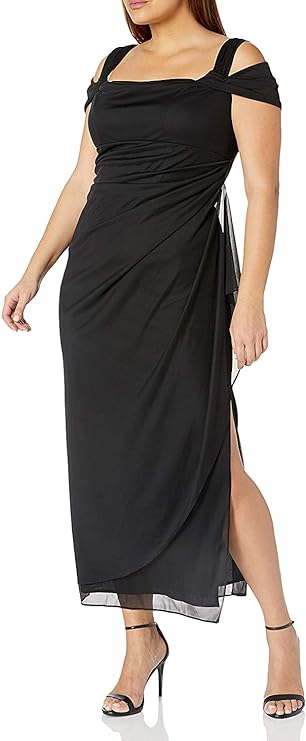 NWT Alex Evenings Cold Shoulder Dress Sz 6p