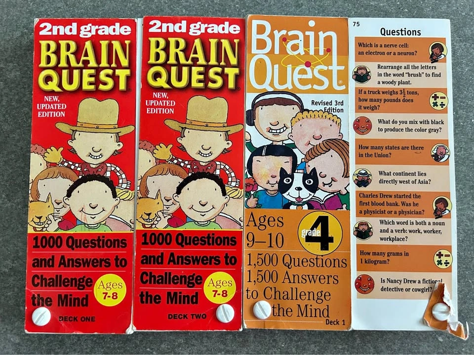 Brain Quest Card Decks 2nd & 4th Grade Set