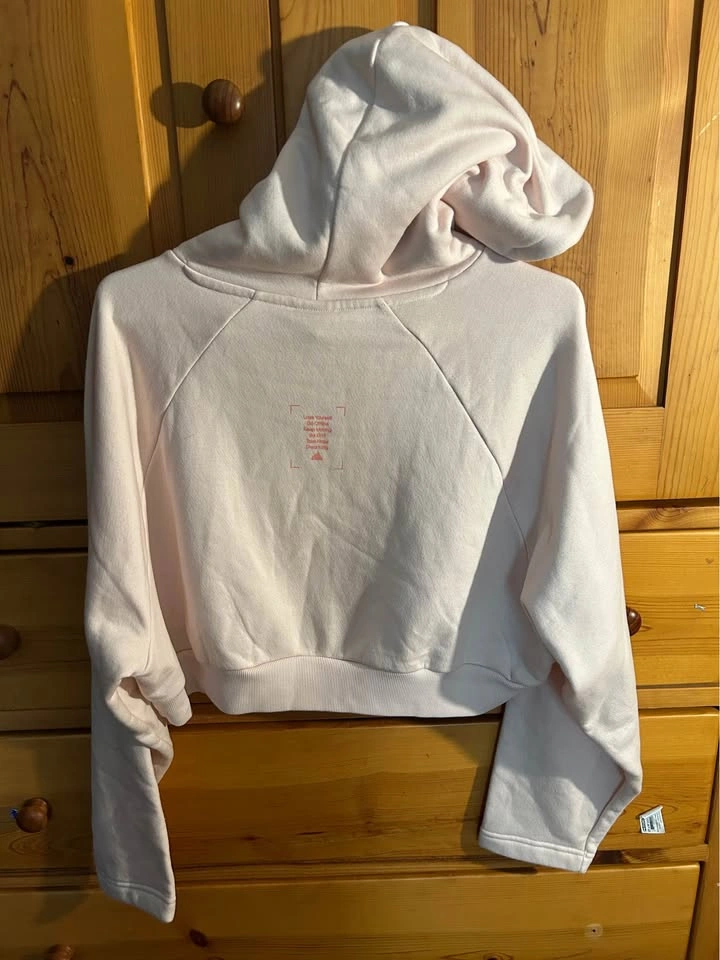 Adidas Women's Cropped Hoodie S-M Pink New with Tags - photo 2