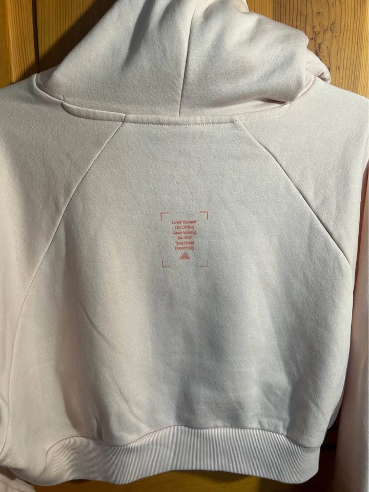 Adidas Women's Cropped Hoodie S-M Pink New with Tags - photo 3