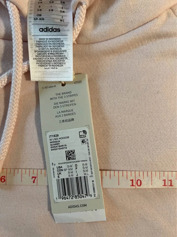 Adidas Women's Cropped Hoodie S-M Pink New with Tags - photo 4