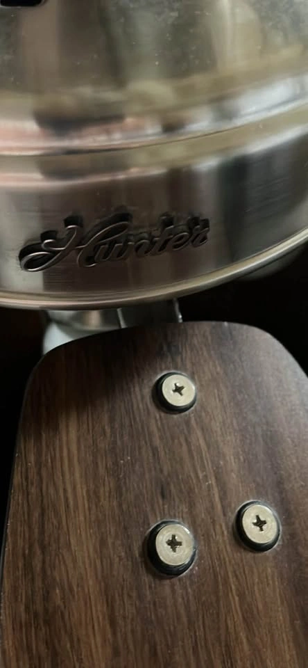 Hunter Ceiling Fan Brushed Nickel Wood Blades - photo 2