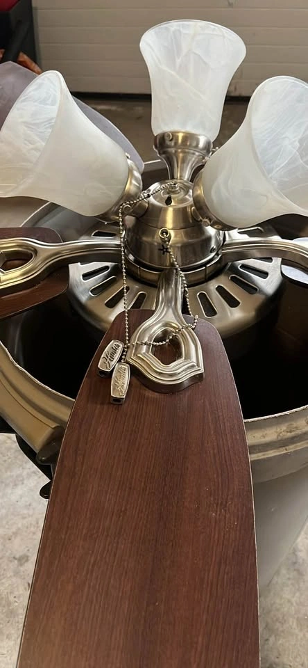 Hunter Ceiling Fan Brushed Nickel Wood Blades - photo 3