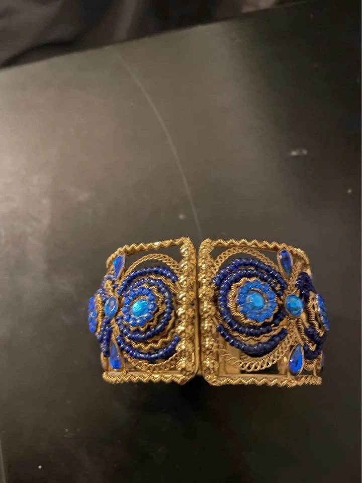 Kirks Folly Royal Blue Crystal Cuff Bracelet - photo 2