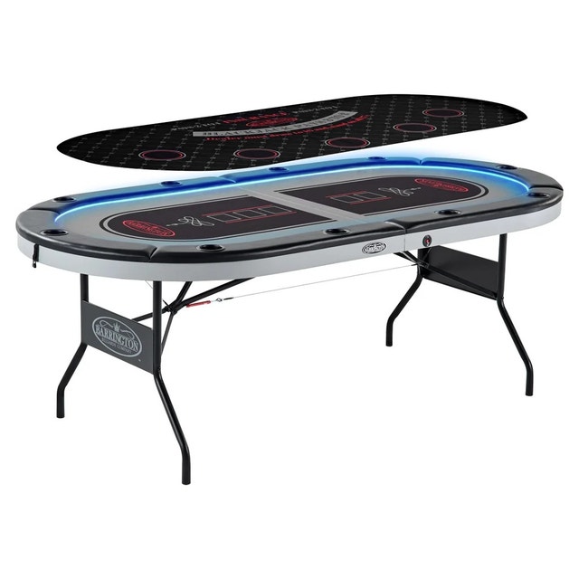 Barrington 10-player Poker Table with LED Lights - photo 2