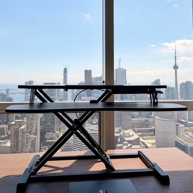 31.5” Height Adjustable Standing Desk Riser Converter - photo 2