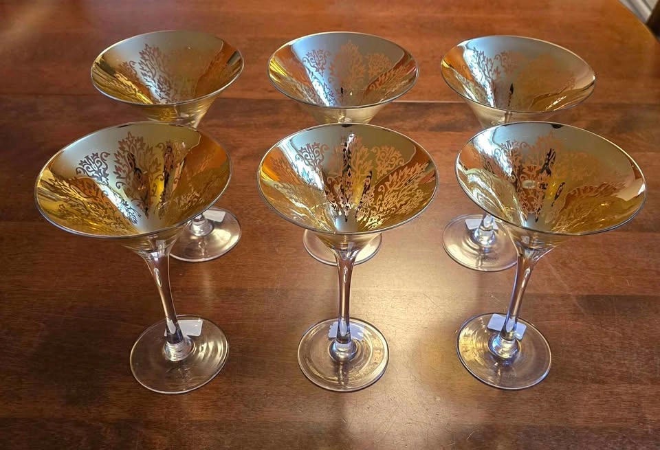 Vintage Mid Century Martini & Cocktail Glass Set – 14pc - photo 4